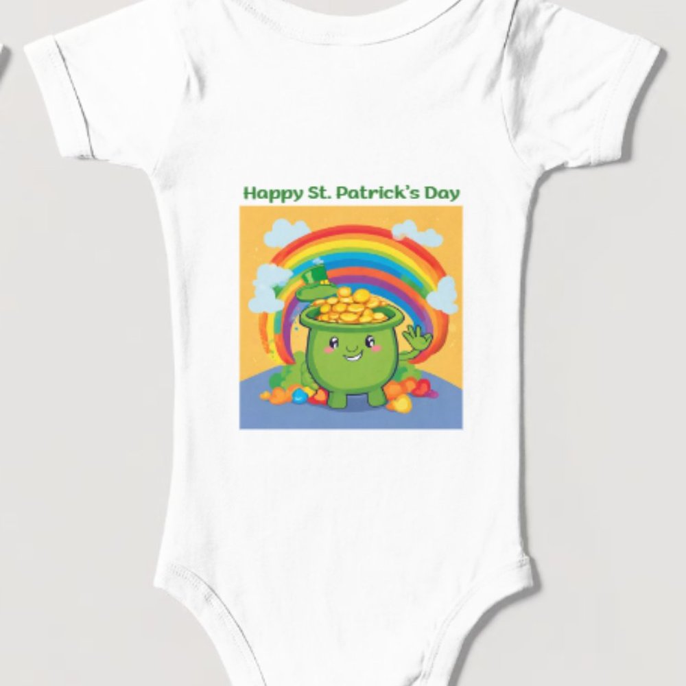 Onsie for Infant Happy St. Patrick's Day Pot of Gold